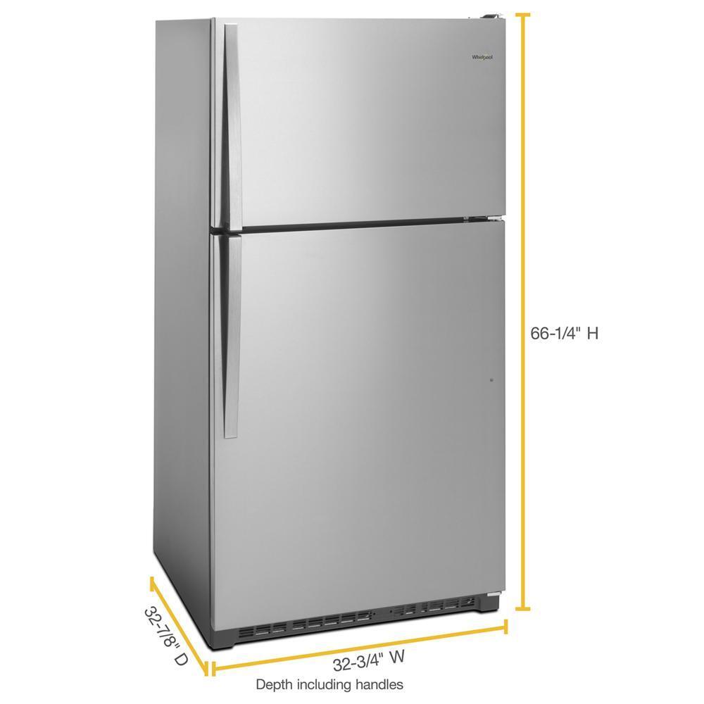 WHIRLPOOL WRT311FZDM Monochromatic Stainless Steel Whirlpool 33"" Wide Top-freezer REF...