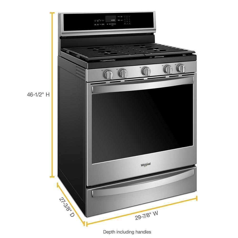 WHIRLPOOL WFG975H0HZ Whirlpool 30-inch,5.8 Cu Ft, Gas Freestanding Range With 5 Burners ...