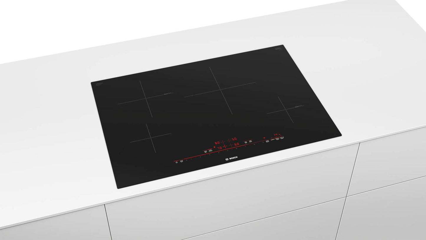 BOSCH NIT8060UC 800 Series Induction Cooktop 30'' Black, Surface Mount Without FRAM...
