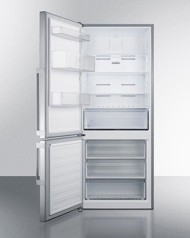 SUMMIT FFBF283SSLHD Summit 28"" Wide Bottom Freezer Refrigerator
