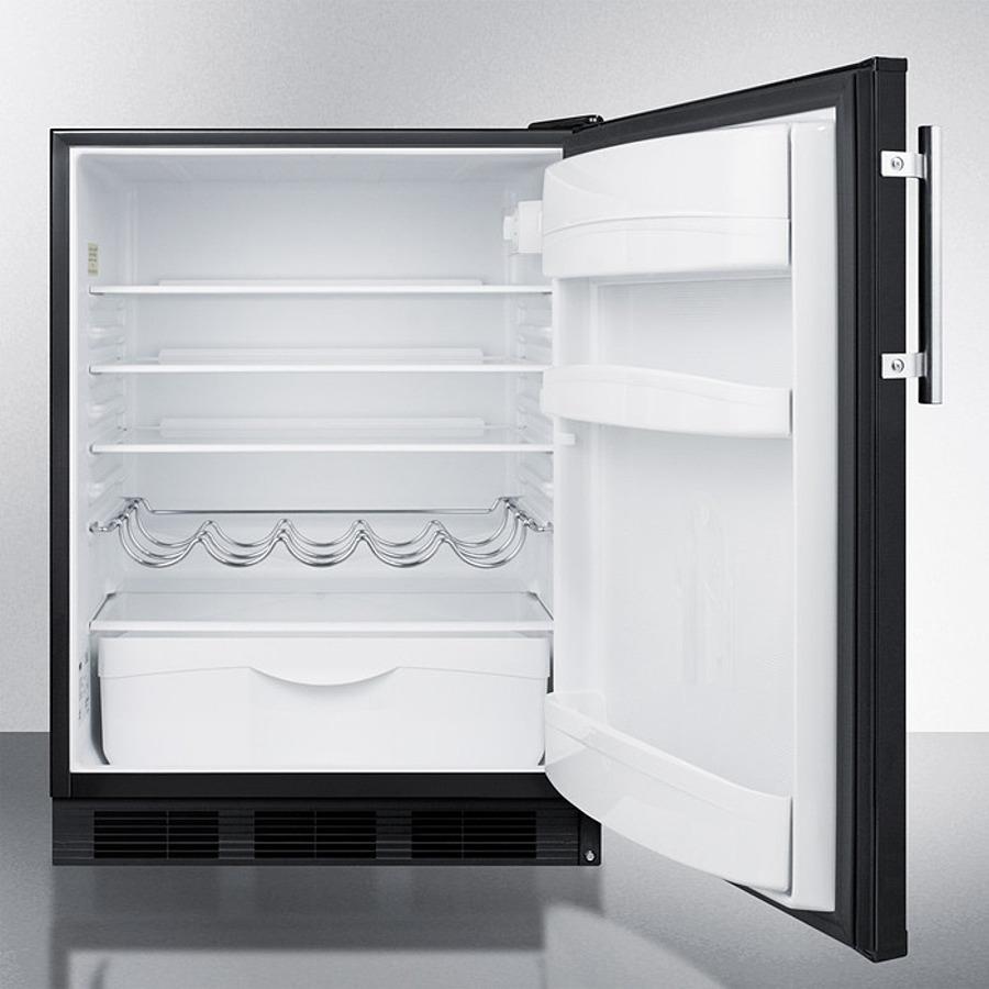 SUMMIT FF63BK Freestanding Residential Counter Height All-refrigerator In Black W...