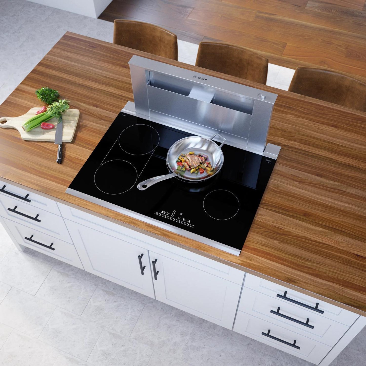 BOSCH NET8069SUC 800 Series Electric Cooktop 30'' Black, Surface Mount With Frame NE...