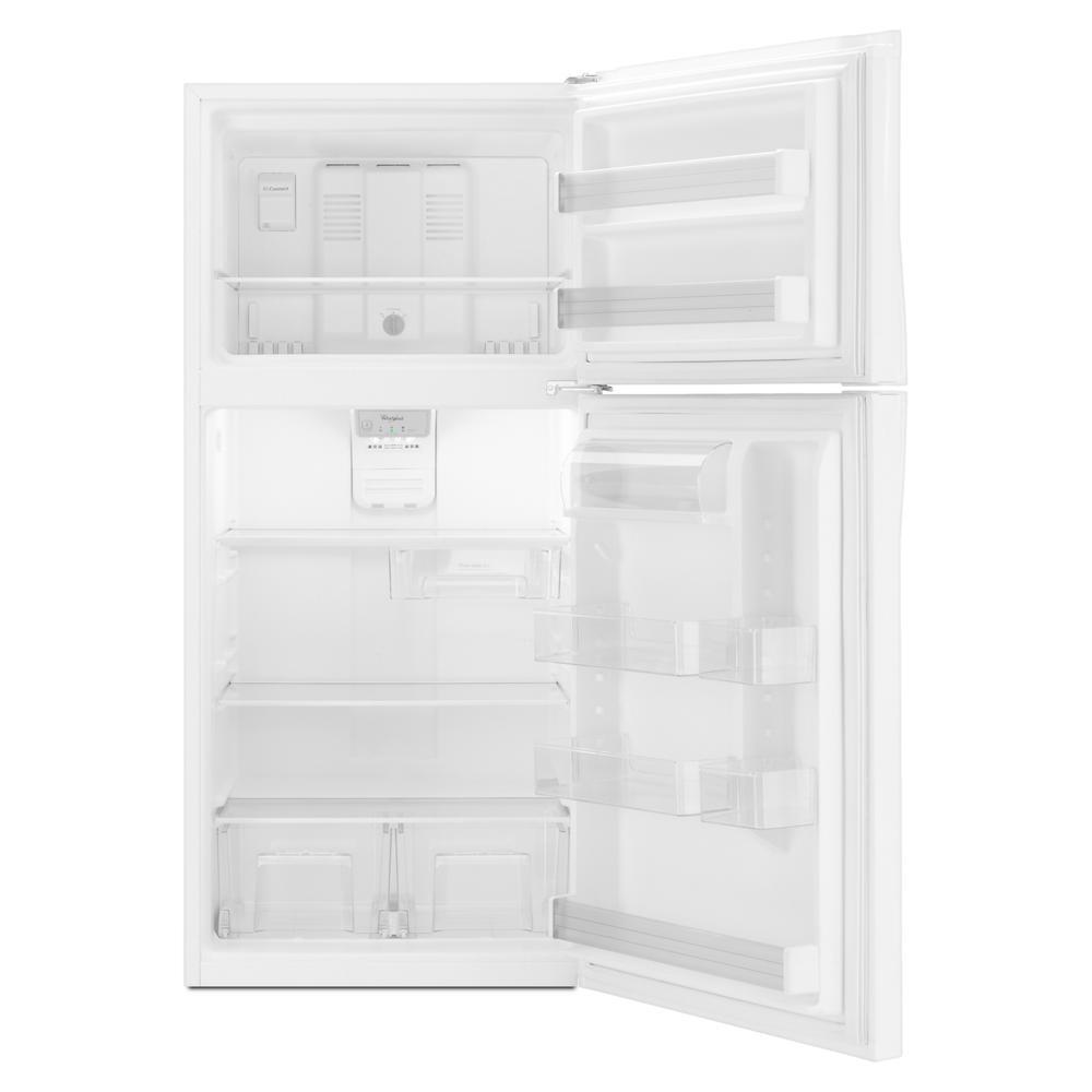 WHIRLPOOL WRT519SZDW White Whirlpool 30"" Wide Top-freezer Refrigerator With LED INTER...