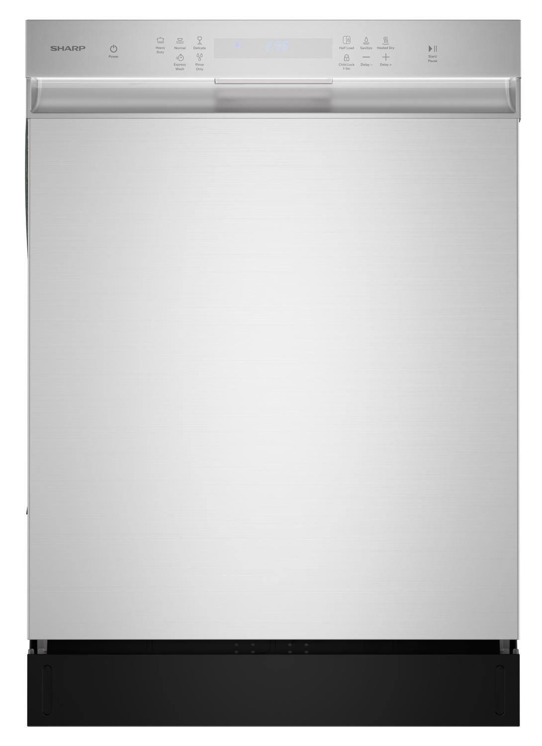 SHARP SDW6506JS Sharp 24 In. Slide-in Stainless Steel Hybrid Dishwasher
