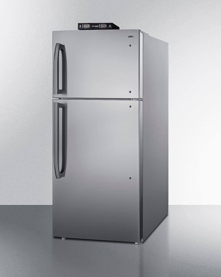SUMMIT BKRF21SS 21 CU.FT. Break Room Refrigerator-freezer With Stainless Steel DOOR...