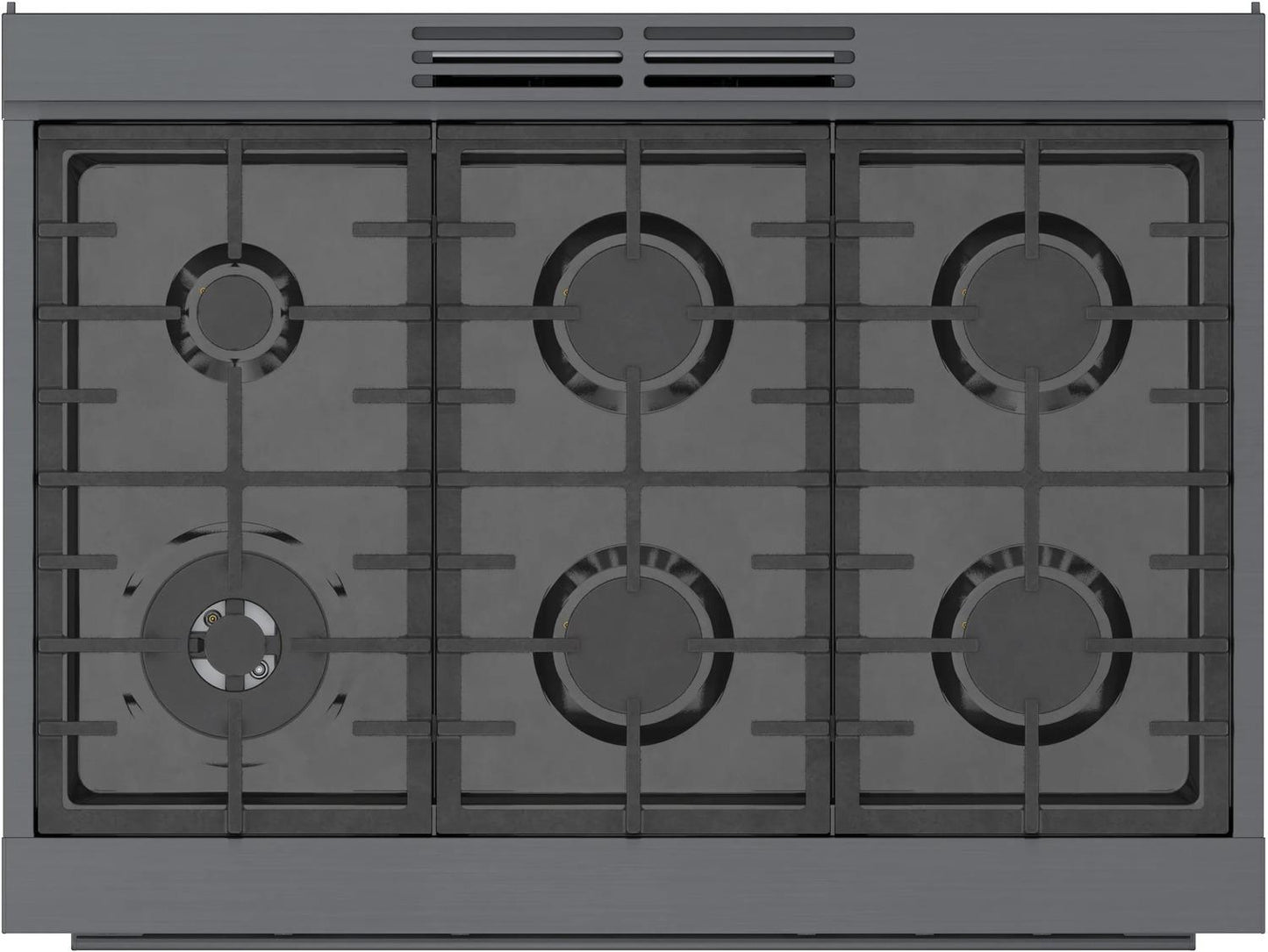 BOSCH HGS8645UC 800 Series Gas Freestanding Range 36'' Black Stainless Steel Hgs8645uc