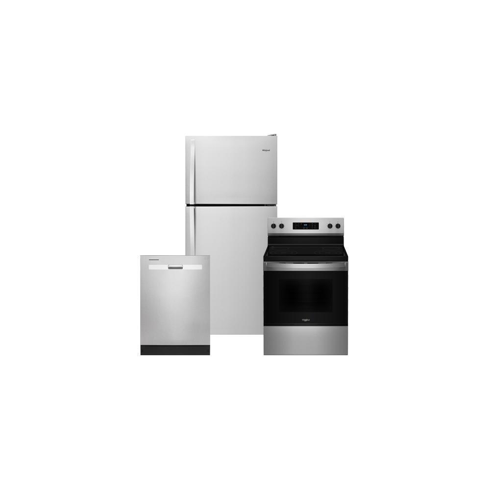 WHIRLPOOL WRT318FZDM Monochromatic Stainless Steel Whirlpool 30"" Wide Top-freezer REF...