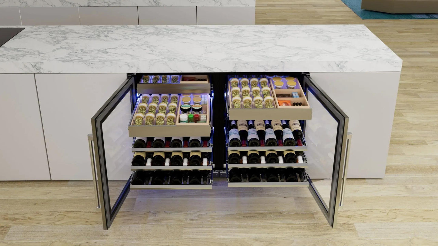 XO APPLIANCE XOU24WWGOL XO Appliance Wine and Weed 24"" Overlay Frame Glass Lh
