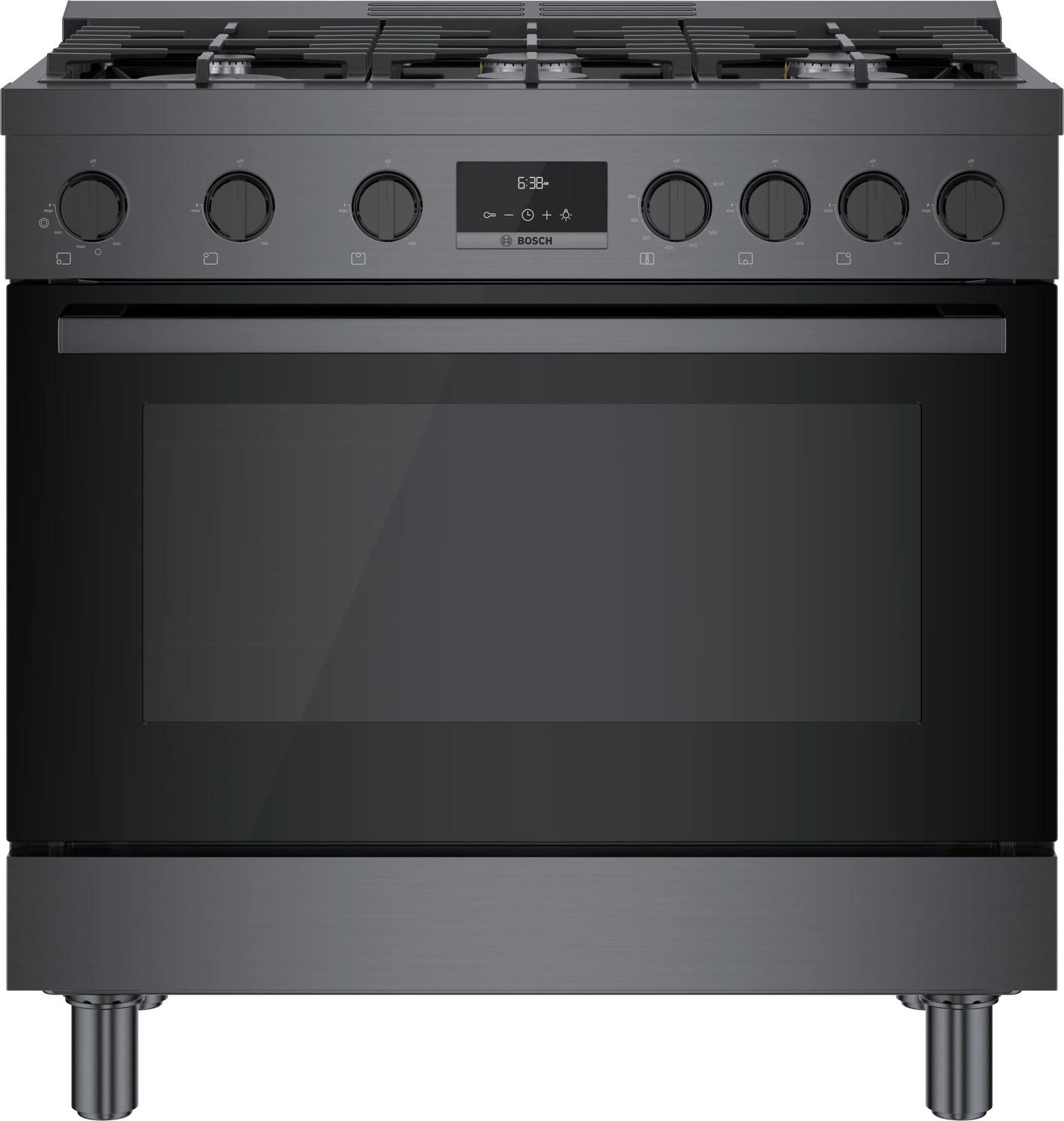 BOSCH HGS8645UC 800 Series Gas Freestanding Range 36'' Black Stainless Steel Hgs8645uc