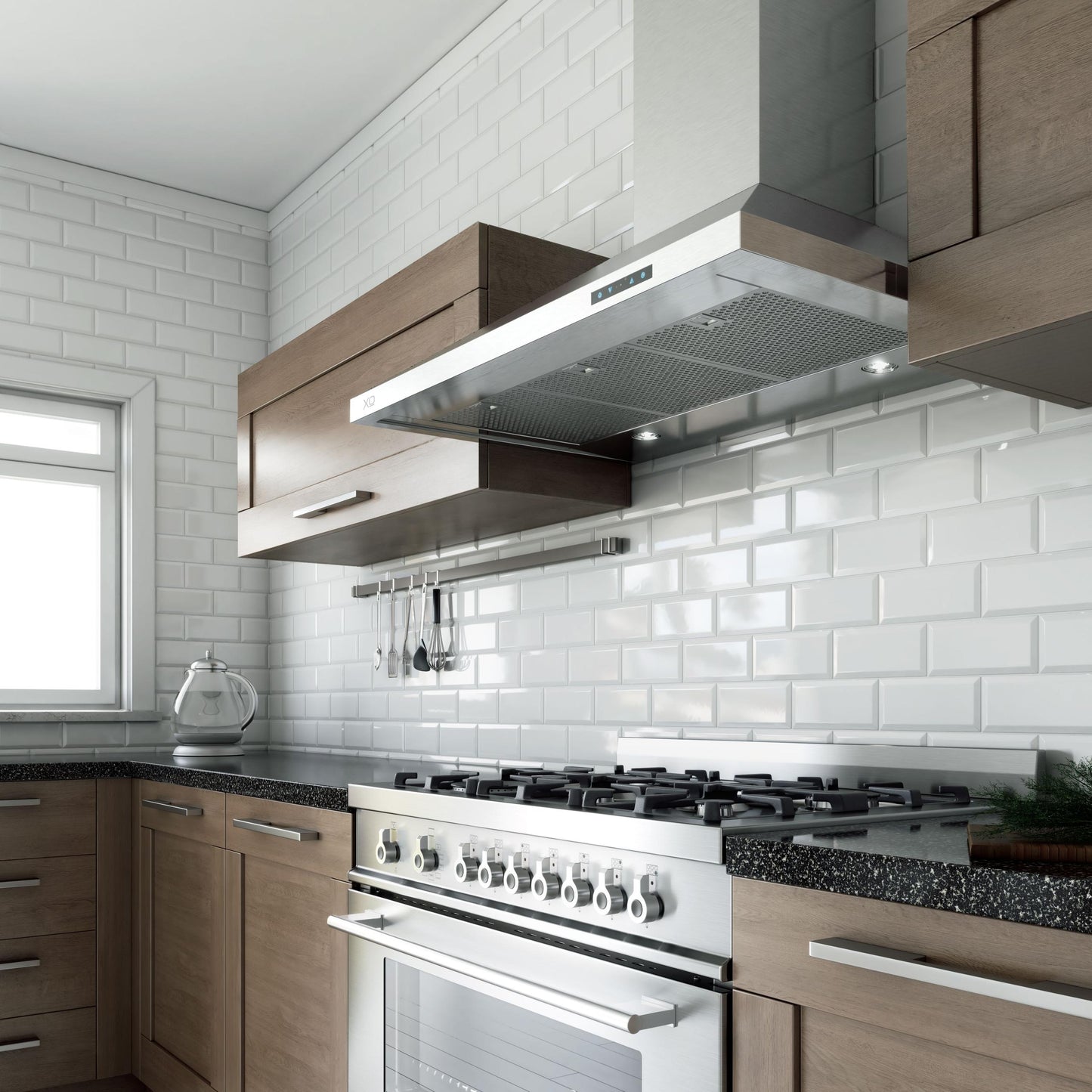 XO APPLIANCE XOV48KSE 48"" 1000 Cfm Italian Made Wall Chimney Range Hood Stainless