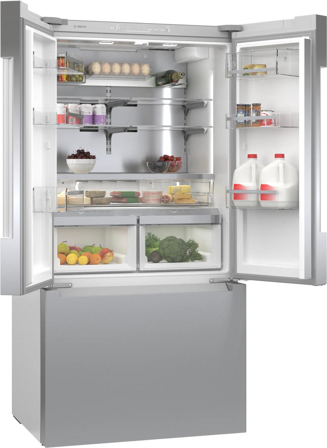 BOSCH B36CT81ENS 800 Series French Door Bottom Mount Refrigerator 36"" Easy Clean STA...