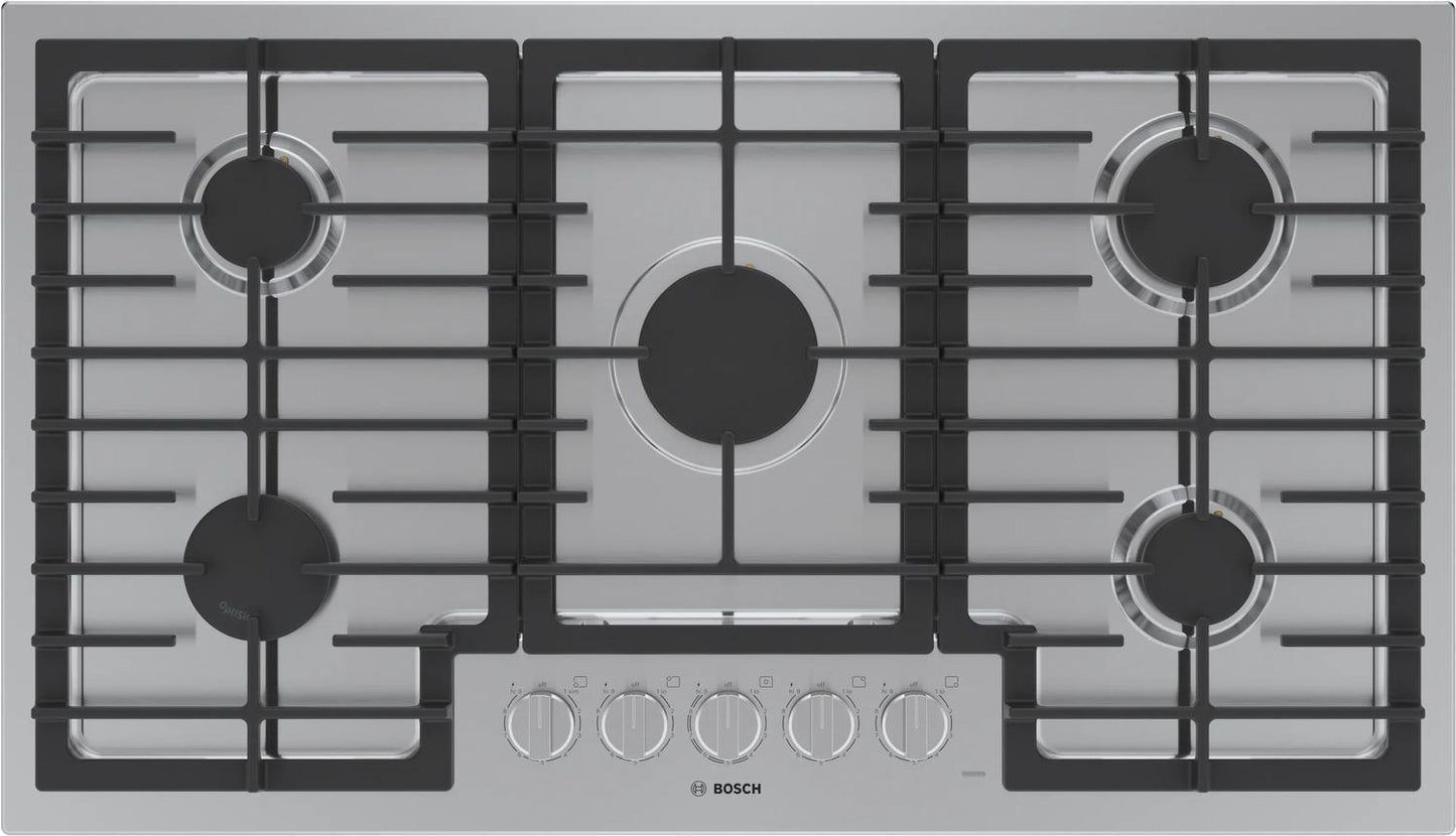 BOSCH NGM5659UC Bosch 500 Series Gas Cooktop 36"" Stainless Steel Ngm5659uc