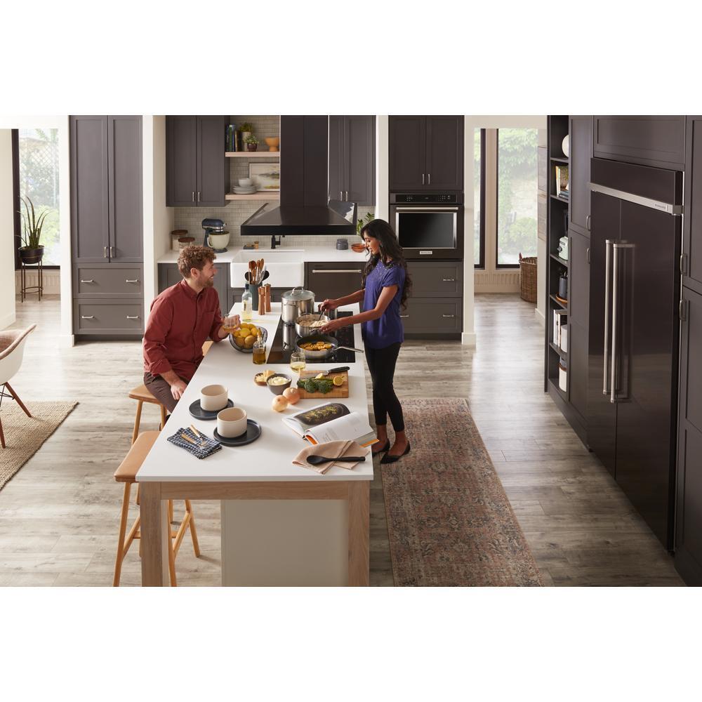 KITCHENAID KVIB606DBS Black-on-stainless Kitchenaid 36"" Island-mount, 3-speed Canopy Hood