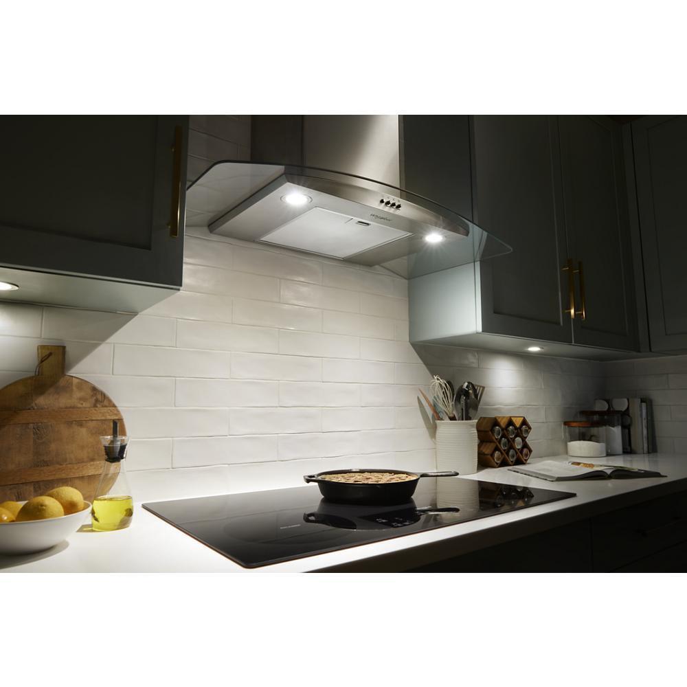 WHIRLPOOL WVW51UC6LS Whirlpool 36"" Curved Glass Wall Mount Range Hood