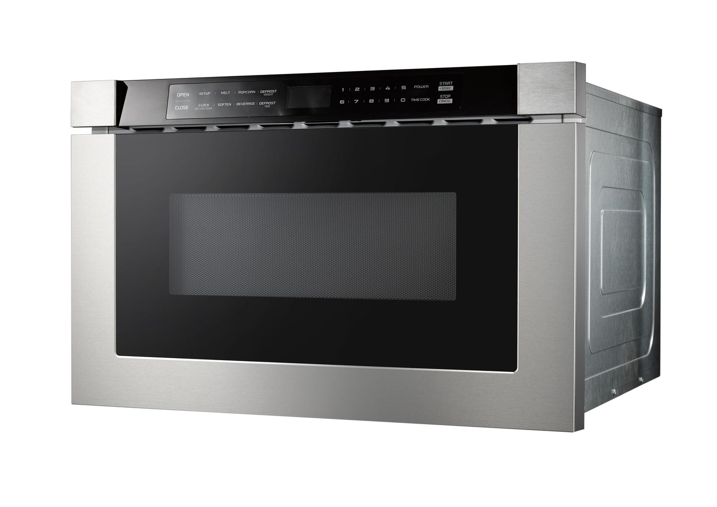 XO APPLIANCE XOMWD24S XO Appliance 24"" Built-in Microwave Drawer - Black Glass & Stainless