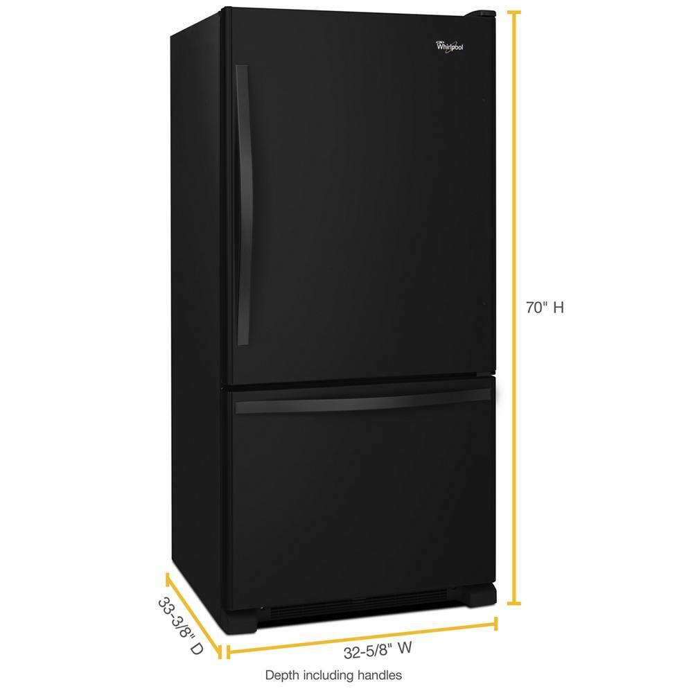 WHIRLPOOL WRB322DMBB Whirlpool 22 Cu. Ft. Bottom-freezer Refrigerator With Freezer Drawer
