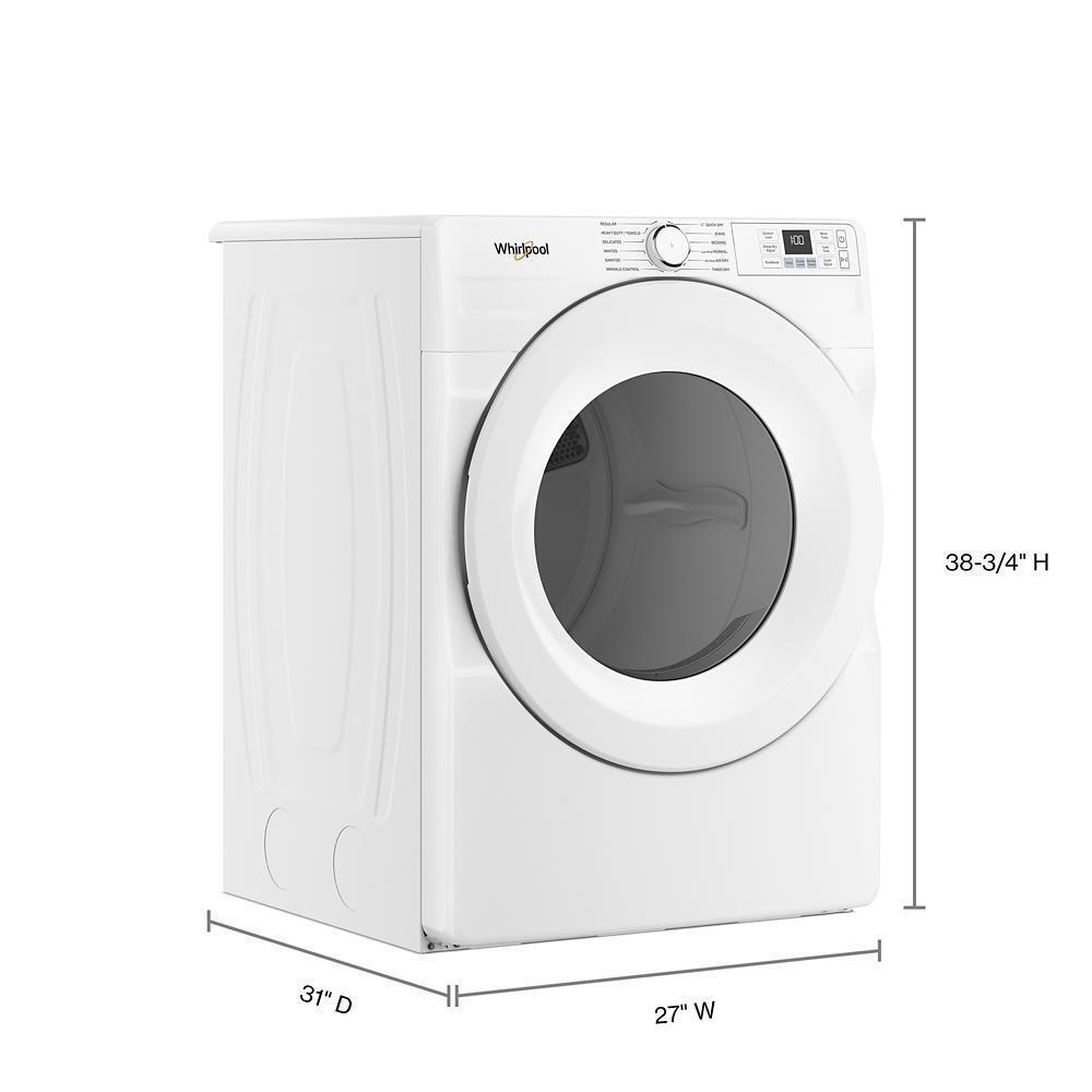 WHIRLPOOL WGD4720RW 7.4 Cu. Ft. Smart Front Load Energy Star Gas Dryer With Quick DR...