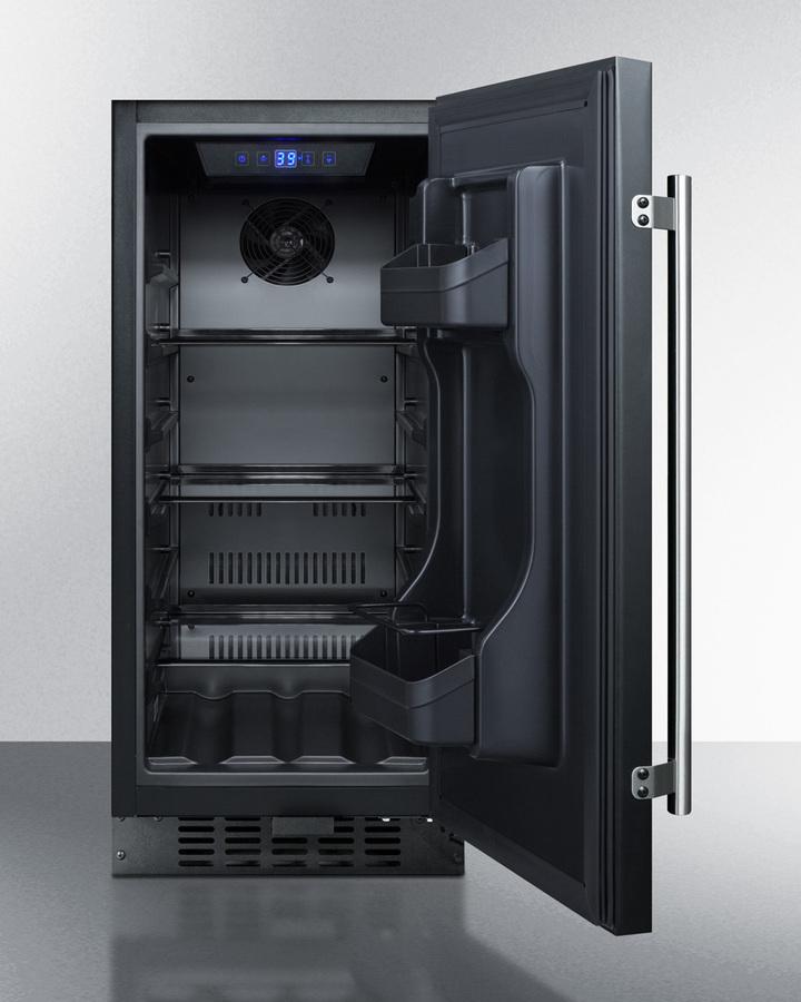 SUMMIT FF1532B 15"" Wide All-refrigerator for Built-in or Freestanding Use, With DI...
