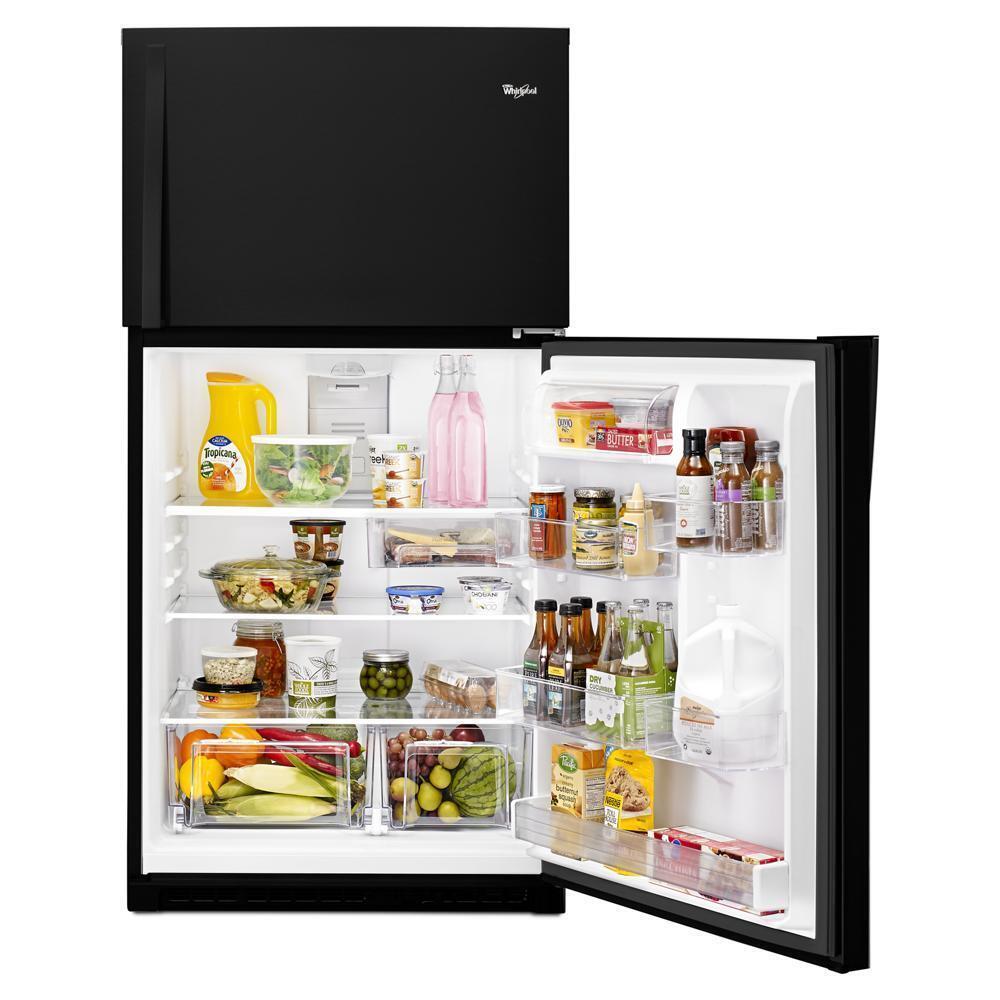 WHIRLPOOL WRT541SZDB Black Whirlpool 33"" Wide Top-freezer Refrigerator With Optional ...