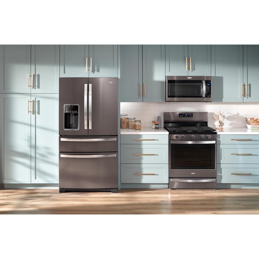 WHIRLPOOL WRMF7736PV 36-inch Wide 4 Door Refrigerator With Prep and Store Bins - 26 Cu. Ft.