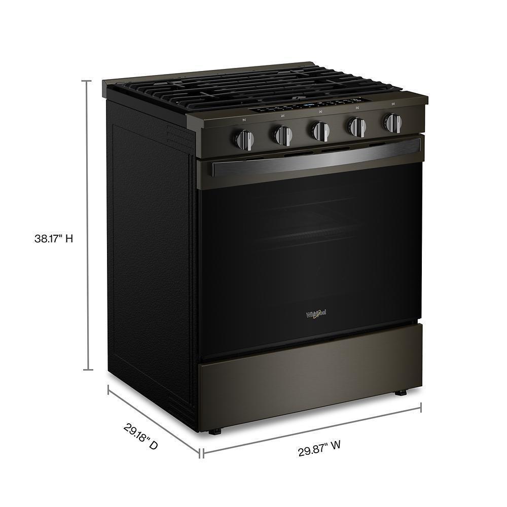 WHIRLPOOL WSGS7530RV 30-inch Smart Slide In Gas Range With Air Cooking Technology, No PR...