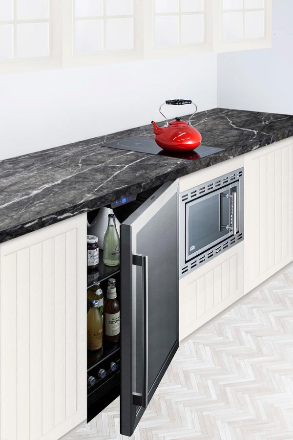 SUMMIT AL57G Built-in Undercounter Ada Compliant All-refrigerator With Glass DOO...