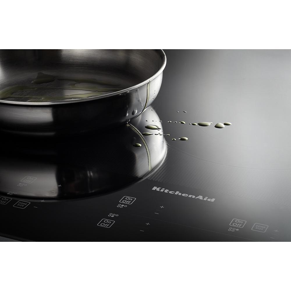 KITCHENAID KCES950KBL 30"" Electric Cooktop With 5 Elements and Touch-activated Controls