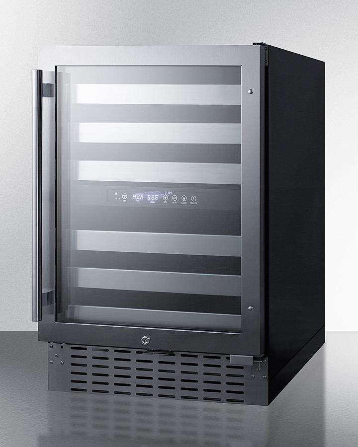 SUMMIT SWC532BLBIST Commercially Approved Dual Zone Built-in Wine Cellar With Digital T...