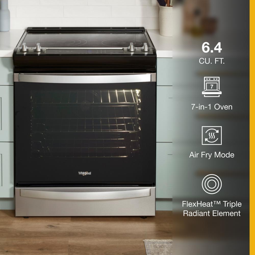 WHIRLPOOL WEE745H0LZ 6.4 Cu. Ft. Whirlpool Electric 7-in-1 Air Fry Oven