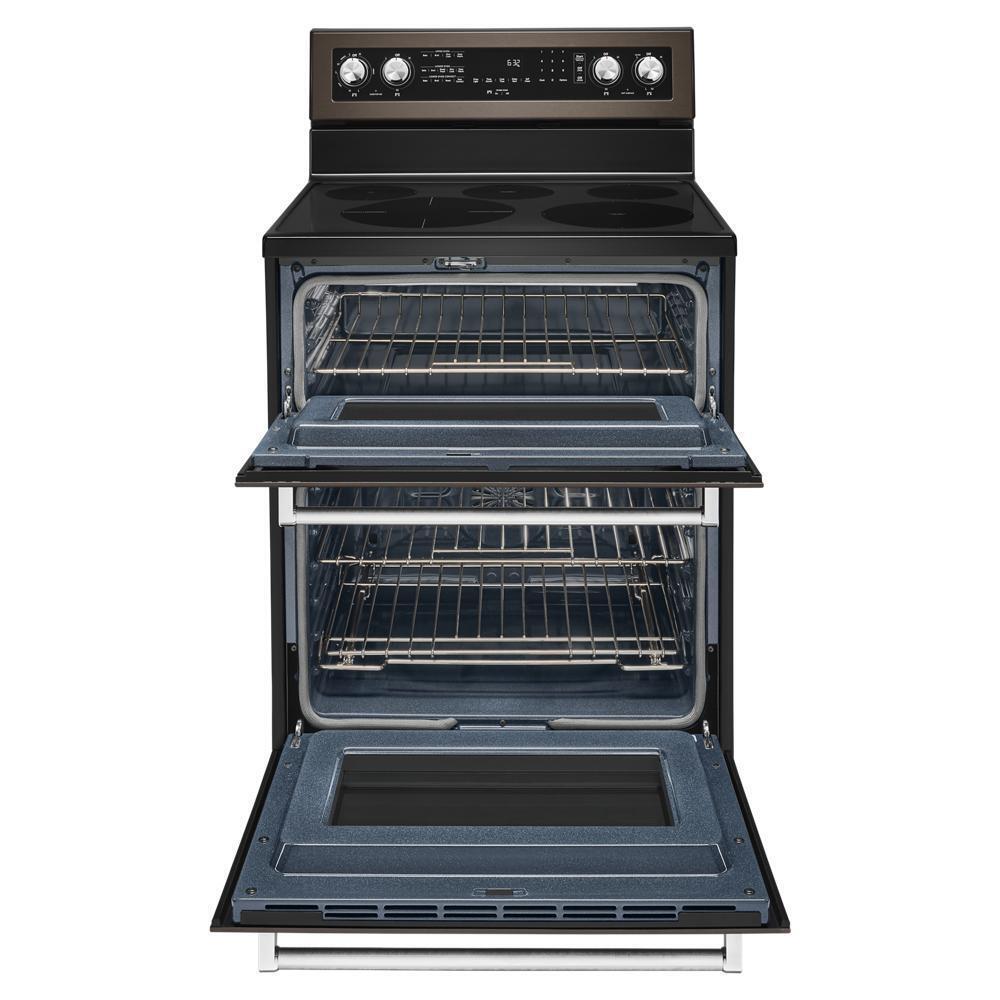 KITCHENAID KFED500EBS Kitchenaid 30-inch 5 Burner Electric Double Oven Convection RANG...