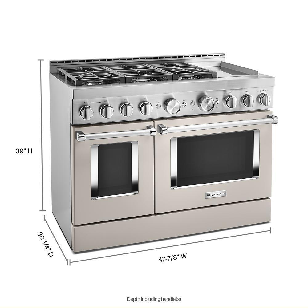 KITCHENAID KFGC558JMH Kitchenaid 48'' Smart Commercial-style Gas Range With Griddle - ...