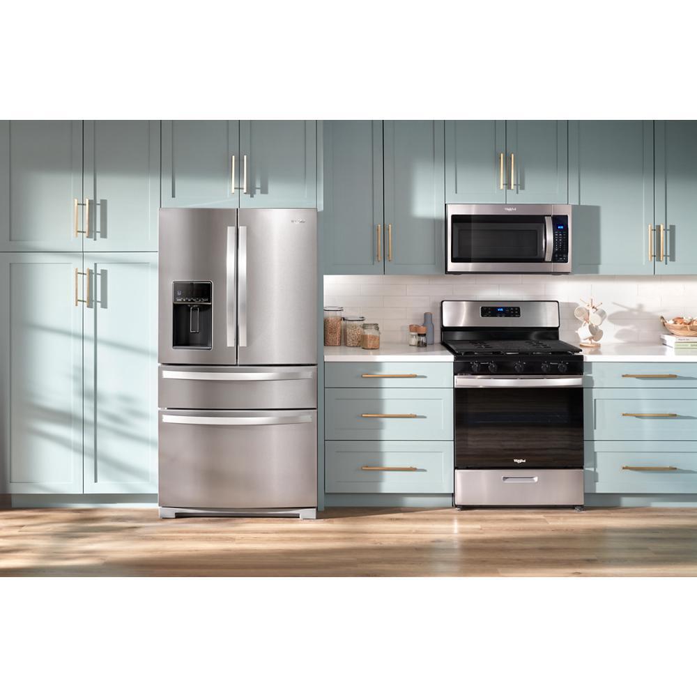 WHIRLPOOL WRMF7736PZ 36-inch Wide 4 Door Refrigerator With Prep and Store Bins - 26 Cu. Ft.