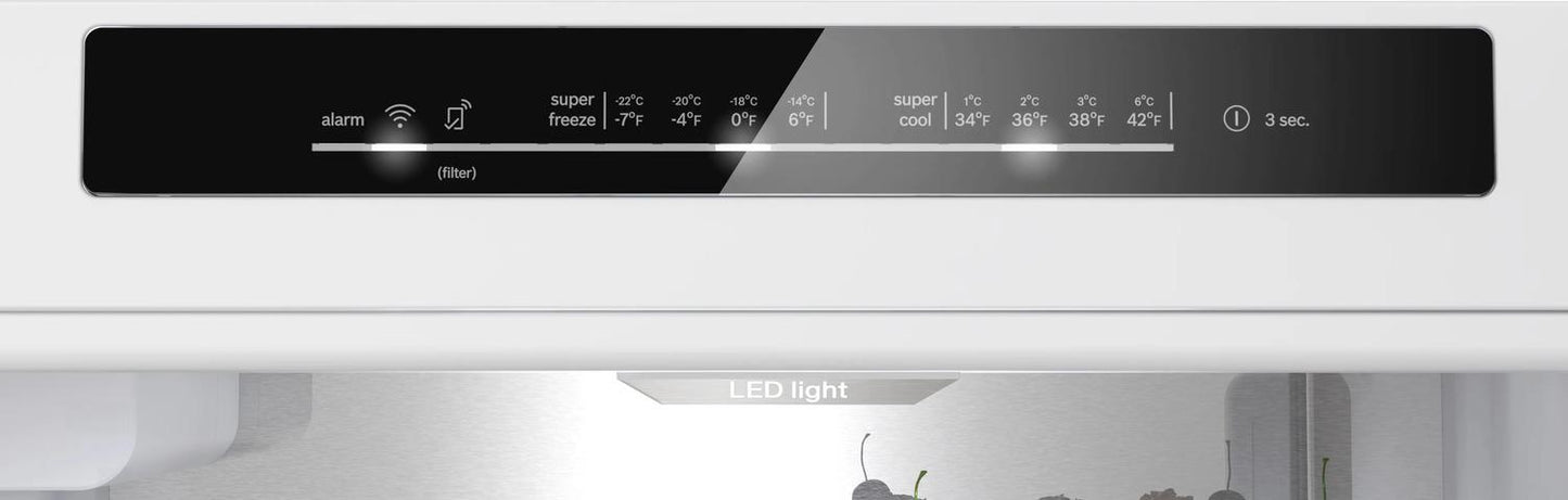 BOSCH B24CB80ESS 800 Series Freestanding Bottom Freezer Refrigerator 24"" Easy Clean ...