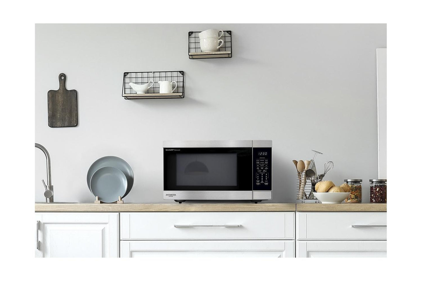 SHARP SMC2266KS Sharp 2.2 Cu. Ft. 1200w Stainless Steel Countertop Microwave Oven W...