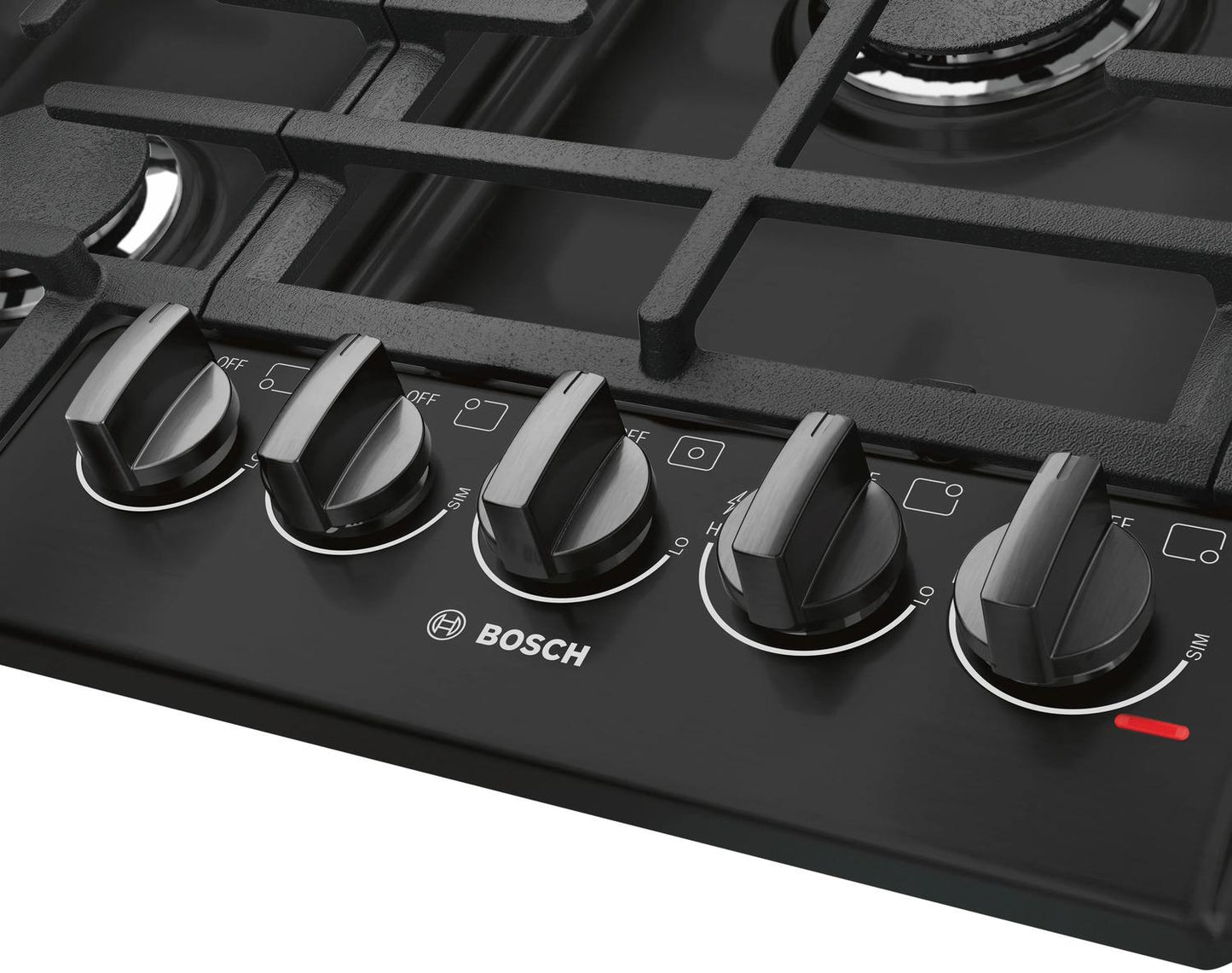 BOSCH NGM8646UC 800 Series 36"" 5 Burner Gas Cooktop, Ngm8646uc, Black With Black ST...
