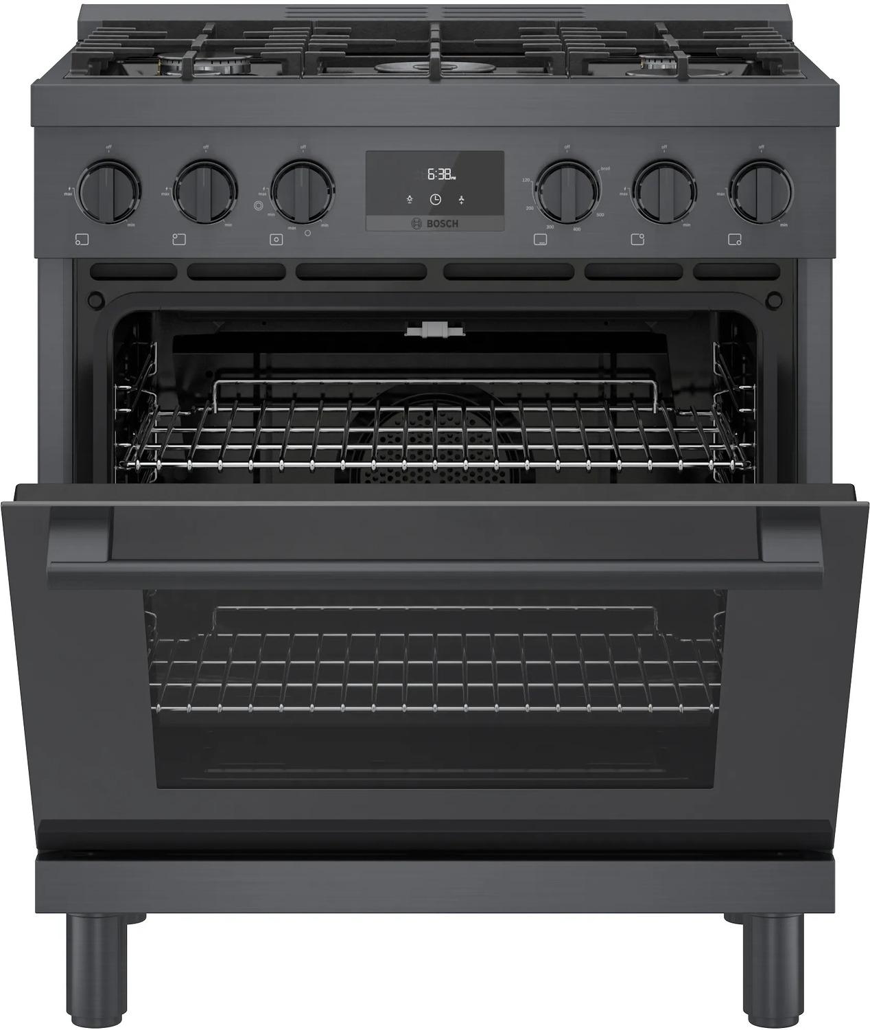 BOSCH HGS8045UC 800 Series Gas Freestanding Range 30'' Black Stainless Steel Hgs8045uc