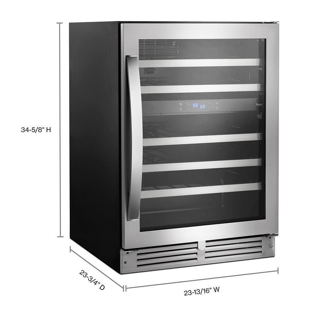 WHIRLPOOL WUW55X24HS Whirlpool 24-inch Wide Undercounter Wine Center With 46-bottle W...