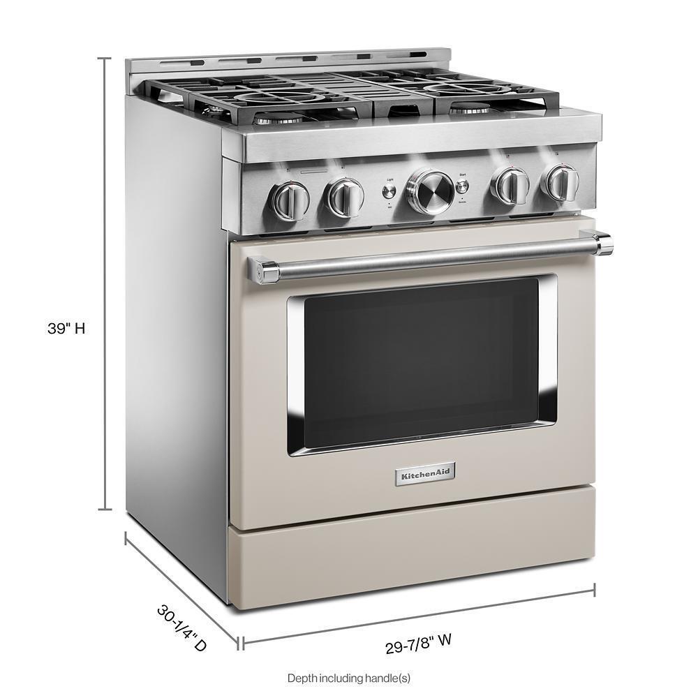 KITCHENAID KFGC500JMH Kitchenaid 30'' Smart Commercial-style Gas Range With 4 Burners ...