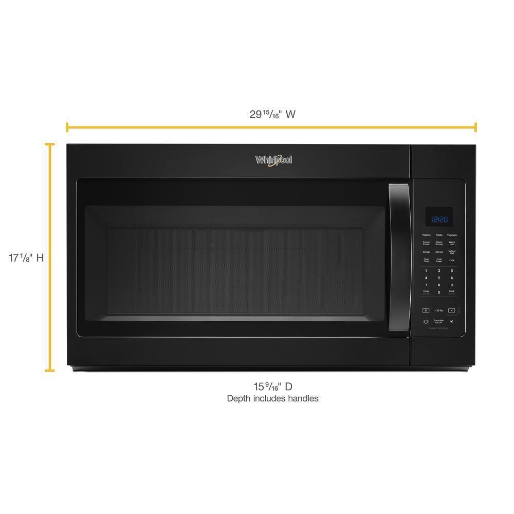 WHIRLPOOL WMH32519HB Whirlpool 1.9 Cu. Ft. Capacity Steam Microwave With Sensor COOKI...
