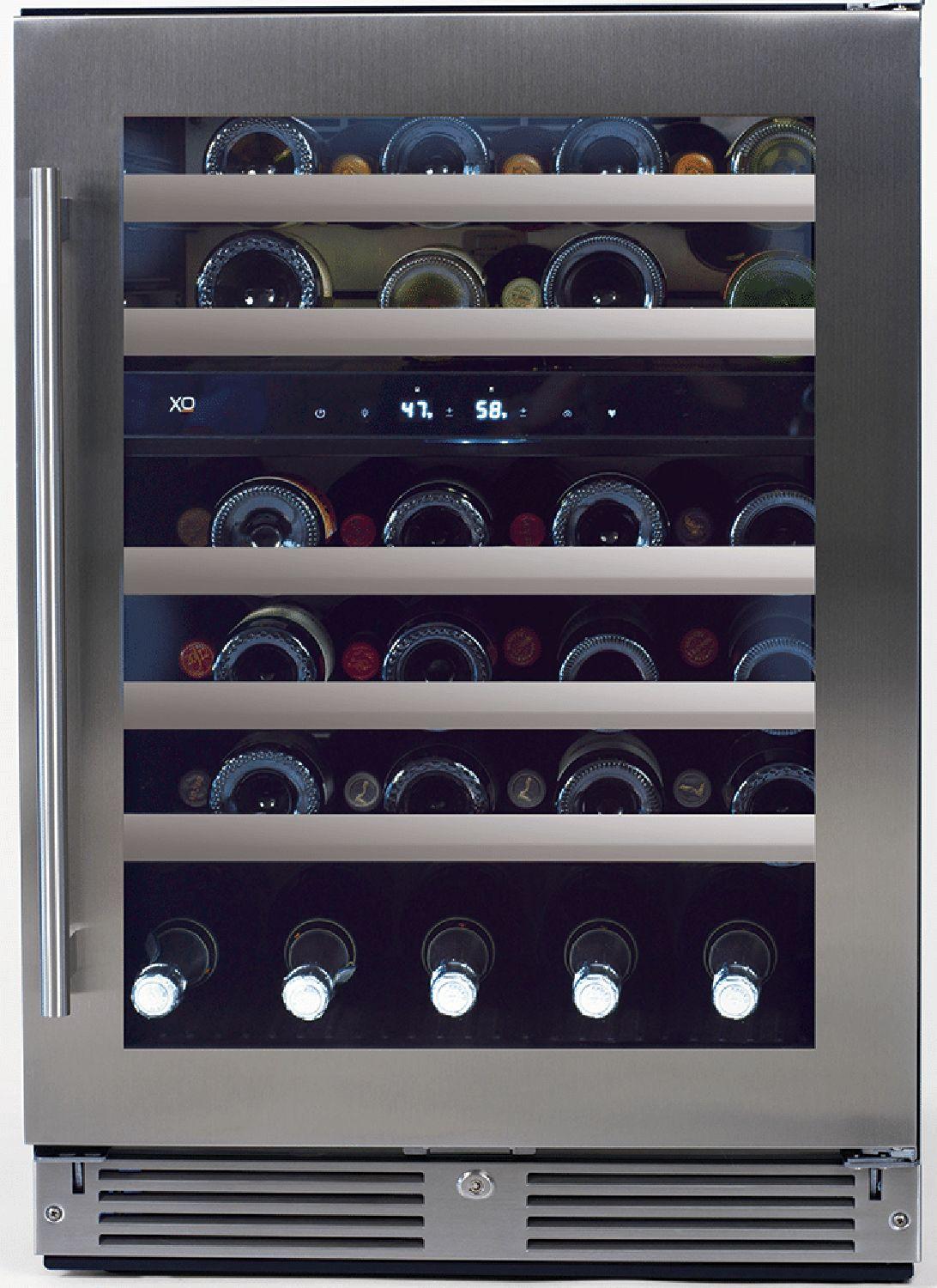 XO APPLIANCE XOU24WDZGSR XO Appliance Wine Cellar 2 Zone 24"" Ss Glass Rh