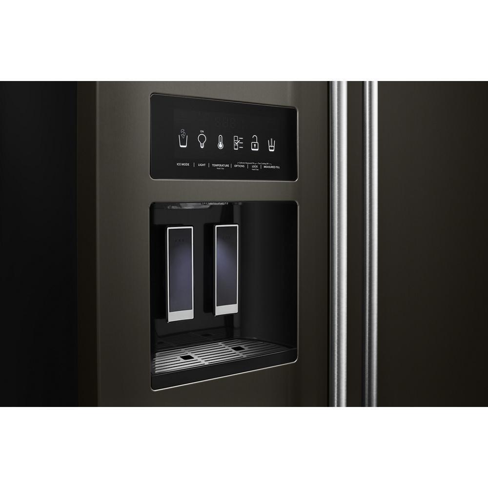 KITCHENAID KRSC703HBS 22.6 Cu Ft. Counter-depth Side-by-side Refrigerator With Exterior I...