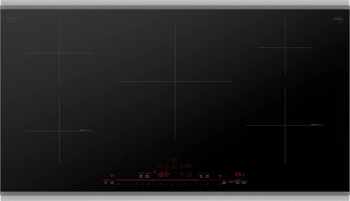 BOSCH NIT8660SUC 800 Series Induction Cooktop 36'' Black, Surface Mount Without FRAM...