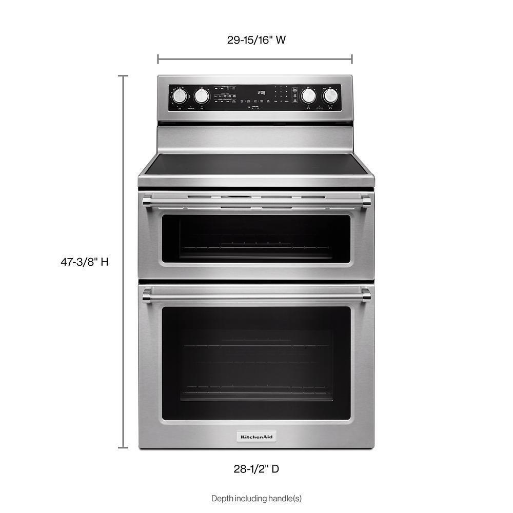 KITCHENAID KFED500ESS Stainless Steel Kitchenaid 30-inch 5 Burner Electric Double OVEN...