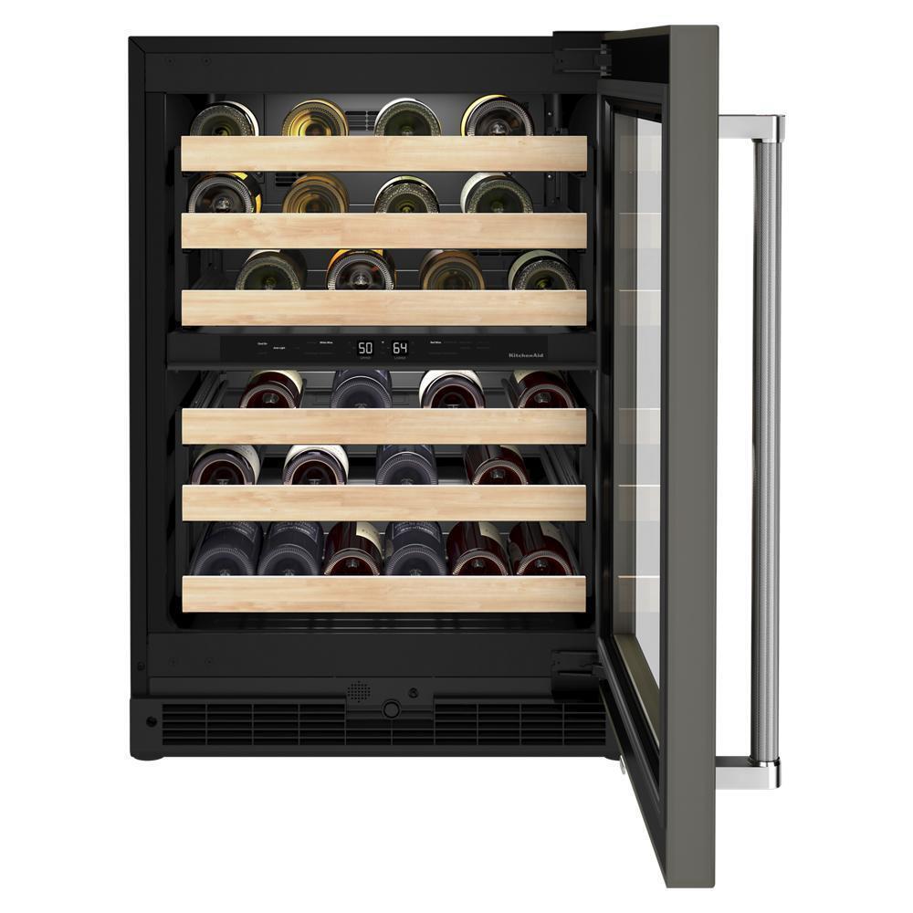 KITCHENAID KUWR214KPA 24"" Panel-ready Undercounter Wine Cellar With Wood-front Racks - PA...