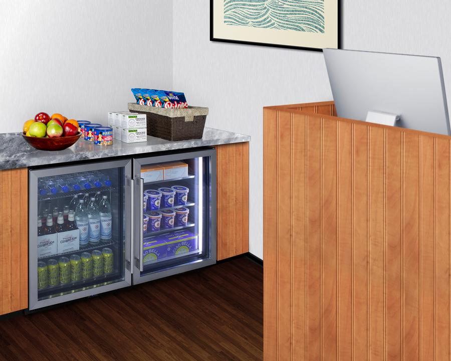 SUMMIT SCR610BL Built-in Undercounter Commercial Beverage Center W/ss Interior, LOC...