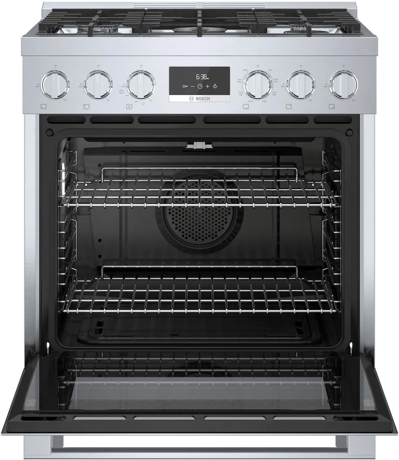 BOSCH HDS8055U 800 Series Dual Fuel Freestanding Range 30'' Stainless Steel Hds8055u