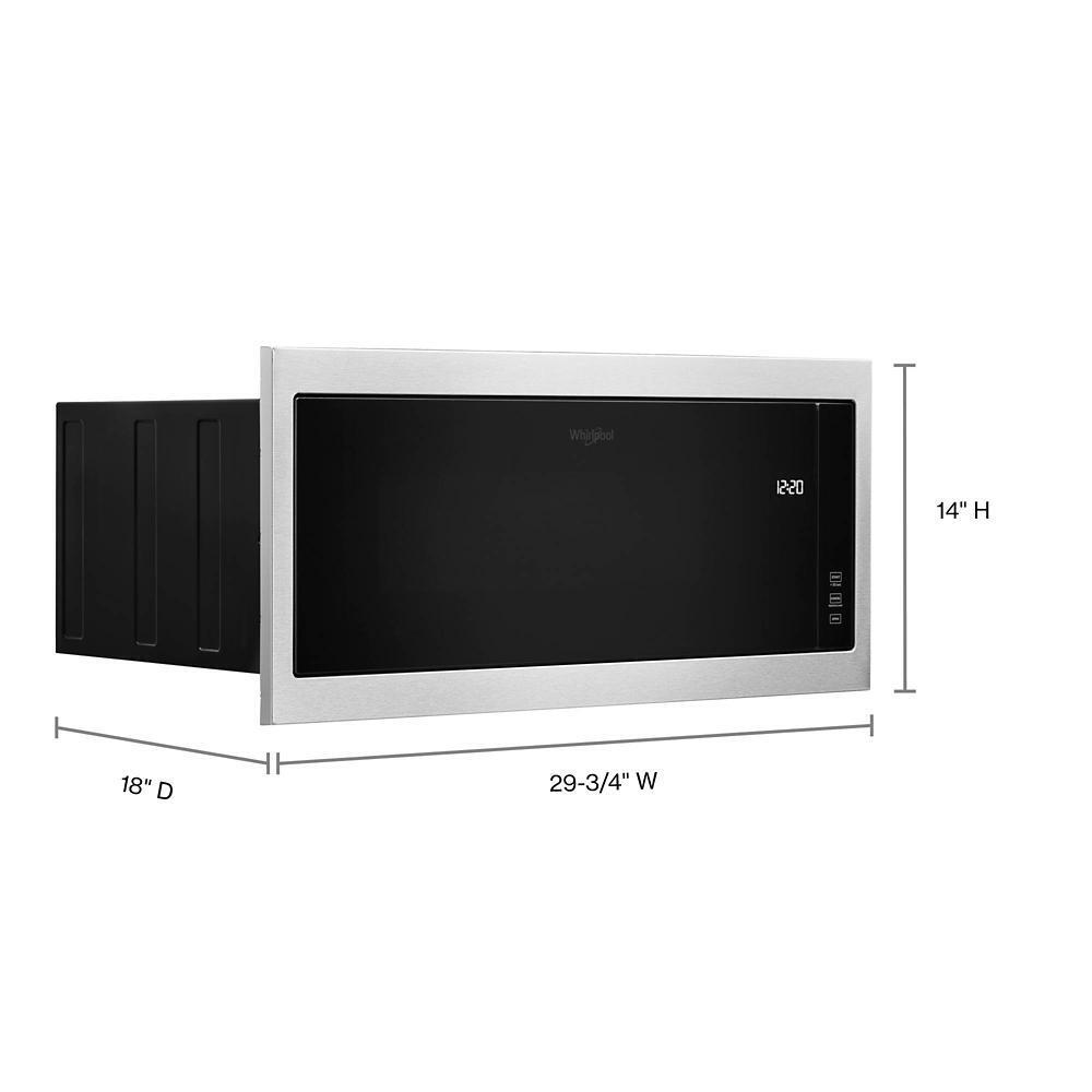 WHIRLPOOL WMT50011KS 1.1 Cu. Ft. Built-in Microwave With Slim Trim Kit - 14"" Height