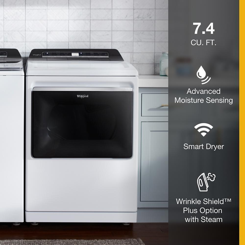 WHIRLPOOL WGD8127LW 7.4 Cu. Ft. Top Load Gas Dryer With Advanced Moisture Sensing