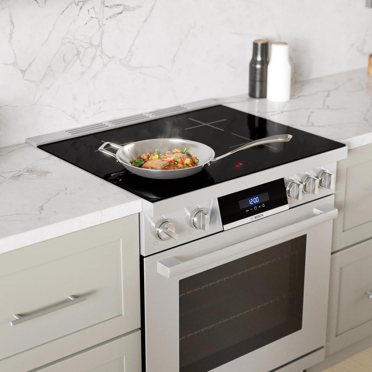 BOSCH HIS8055U 800 Series Induction Freestanding Range 30'' Stainless Steel His8055u