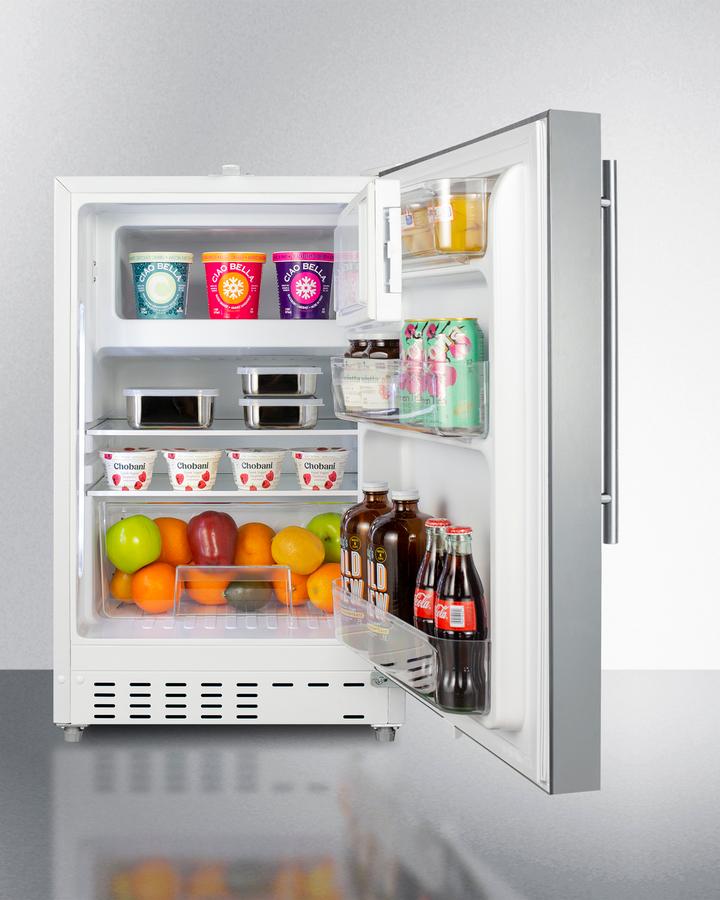 SUMMIT ALRF48CSSHV Summit 20"" Wide Built-in Refrigerator-freezer, Ada Compliant